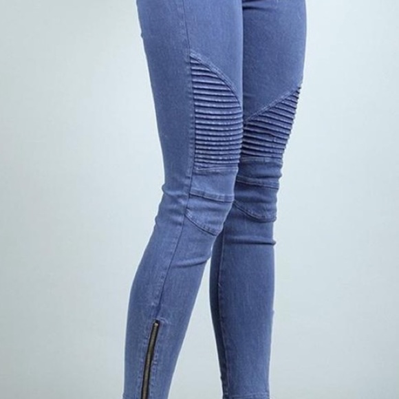 Zipper Moto Jeggings - Picture 2 of 5